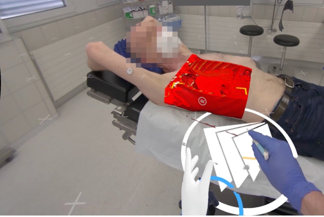 Real-time 3D imaging in a mixed-reality overlay